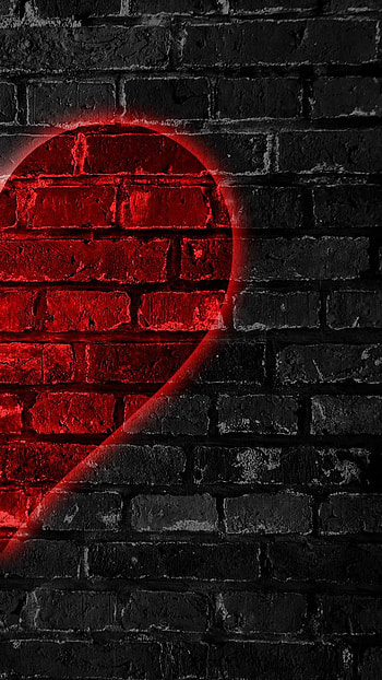 half heart, Half Black Half Red HD phone wallpaper