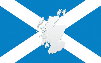 Scotland map silhouette, Flag of Scotland, silhouette on the flag, Scotland, 3d Scotland map silhouette, Scotland flag, Scotland 3d map HD wallpaper