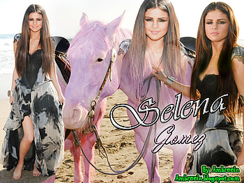 Selena Gomez, pink horse, selena gomez and the scene, wizards of waverly place, love you like a love song, singer, monte carlo the movie, when the sun goes down HD wallpaper