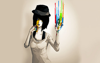 Psychedelic, women, cg, color HD wallpaper