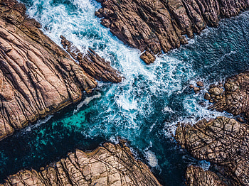 Nature, Water, Rocks, Surf, Australia, Channel HD wallpaper