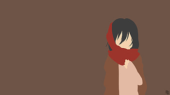 Minimalist Anime Minimalist Mikasa HD wallpaper