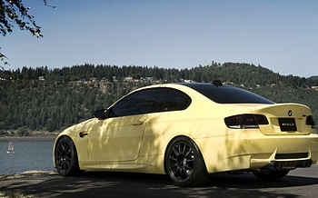 BMW M3 Dakar Yellow, tuning, bmw, car, m3 HD wallpaper