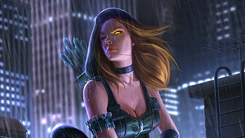 Green Arrow Girl, arrow, artwork, art, superheroes, artstation HD wallpaper