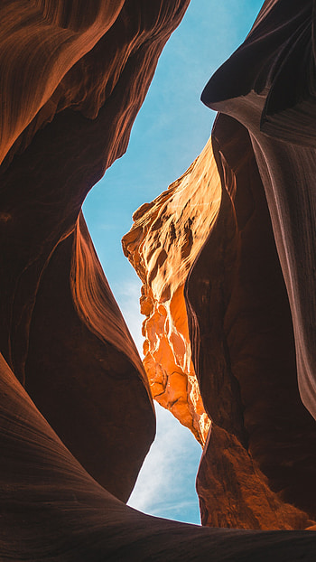Nature, Rocks, Brown, Wavy, Stone, Cave, Gorge HD phone wallpaper