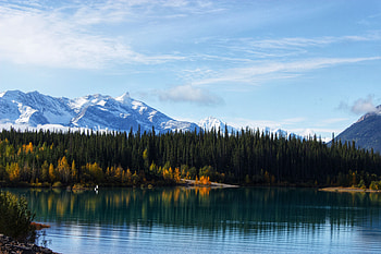 Nature, Trees, Mountains, Lake HD wallpaper