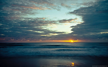 sunset, sea, clouds, sky HD wallpaper