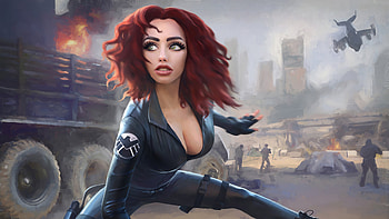 Black Widow Digital Artwork , black-widow, superheroes, artist, artwork, digital-art, artstation HD wallpaper