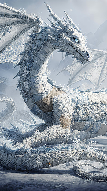 Arctic Seraph — Ice Dragon HD phone wallpaper