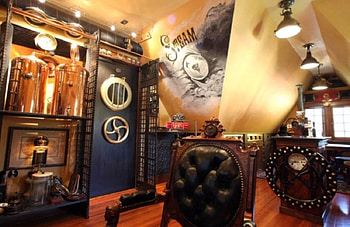 Steampunk Office, graphy, Art, Chair, Digital, Steampunk, Office HD wallpaper