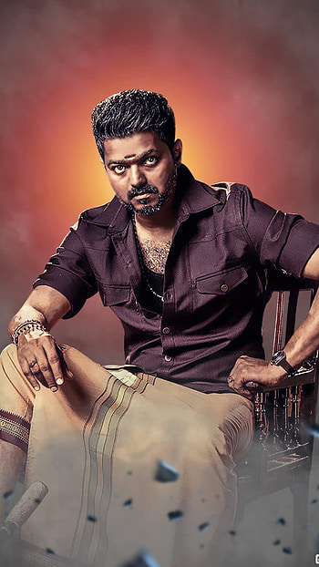 Vijay Mass, Bigil Look Thalapathy HD phone wallpaper
