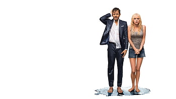 — Couple Standing on a Splash of Water HD wallpaper