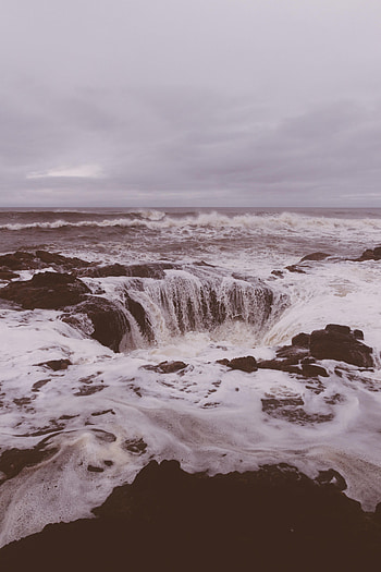 Nature, Water, Sea, Waves, Horizon HD phone wallpaper
