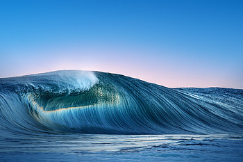 Ocean, sea waves, tide, sunrise HD wallpaper