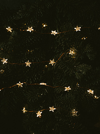 Holidays, Stars, New Year, Christmas Tree, Garland, Decoration HD phone wallpaper