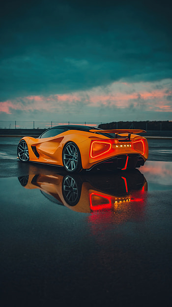 Cool Car, Orange Sports Car HD phone wallpaper