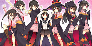 Anime girls, Kono Subarashii Sekai ni Shukufuku wo!, witches HD wallpaper