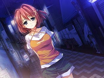 Nervous, sweet, sexy, anime, cg, game, cute, girl HD wallpaper
