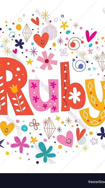 R Name, Colorful Name, Ruby HD phone wallpaper
