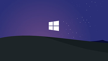 Windows 10 Bliss At Night Minimal , windows-10, windows, computer, minimalism, minimalist HD wallpaper