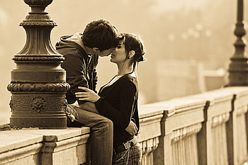 Your kiss is so sweet, sweet, love, woman, man HD wallpaper