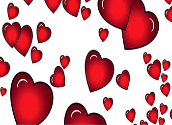 red heart, hearts, floating, red HD wallpaper