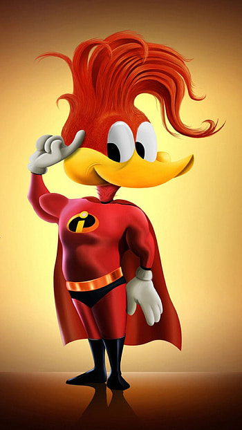 Woody Woodpecker, Funny illustration, Colorful , Cartoon character HD phone wallpaper