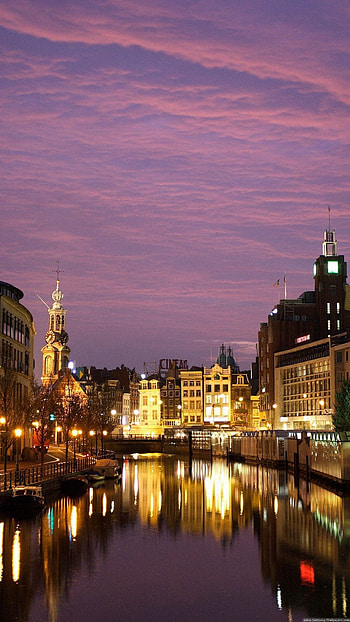 Amsterdam Skyline, Travels, Canals, Historical Architecture HD phone wallpaper