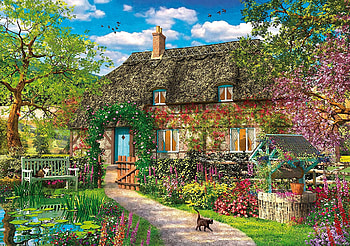 dream cottage, garden, cottage, dream, house HD wallpaper