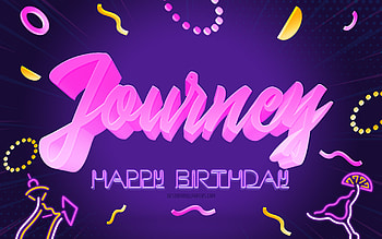 Happy Birtay Journey, , Purple Party Background, Journey, creative art, Happy Journey birtay, Journey name, Journey Birtay, Birtay Party Background HD wallpaper