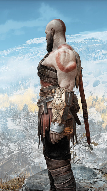 God of War 4, Kratos and Atreus, Dynamic duo, gaming visuals HD phone wallpaper