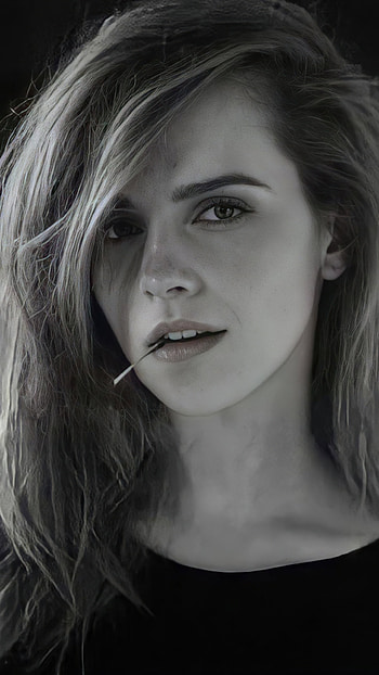 Emma Watson, Monochrome, Sony Xperia HD phone wallpaper