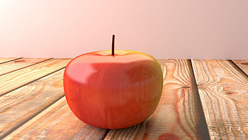 Apple, Wood, Wooden, 3D, Surface, Fruit HD wallpaper