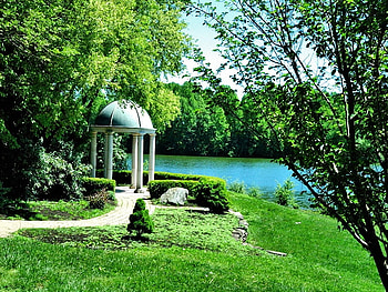 Gazebo at Core Creek Park, gazebo, core creek, park HD wallpaper