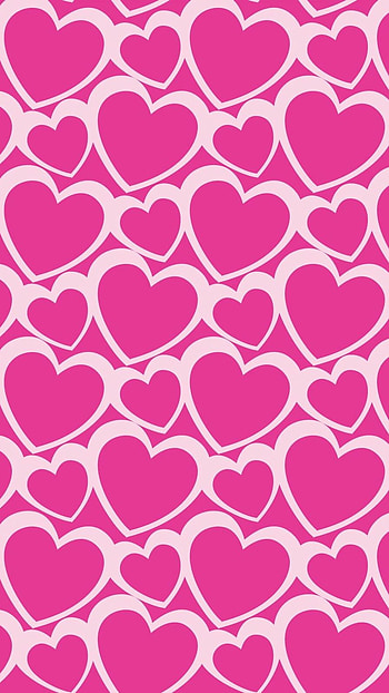 Pink Heart, Hearts, Pink, Colour, Love HD phone wallpaper
