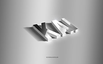 Kai, silver 3d art, gray background, with names, Kai name, Kai greeting card, 3d art, with Kai name HD wallpaper