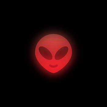 Red Alien, Dark, Amoled HD phone wallpaper