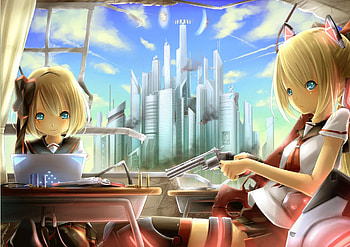 Guns Sister, anime, cool, wall, new, beauty HD wallpaper
