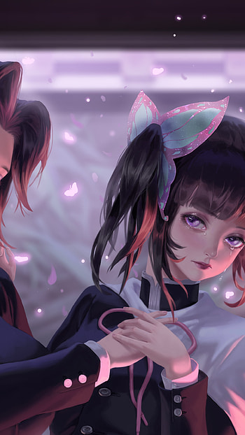 Demon Slayer: Moonlit Butterfly , Anime, Demon Slayer: Kimetsu no Yaiba HD phone wallpaper