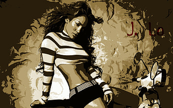 Jennifer Lopez, brown, model, bike, beautiful, woman HD wallpaper