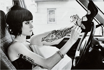 JUVENILE, graphy, car, bw, cool, girl HD wallpaper