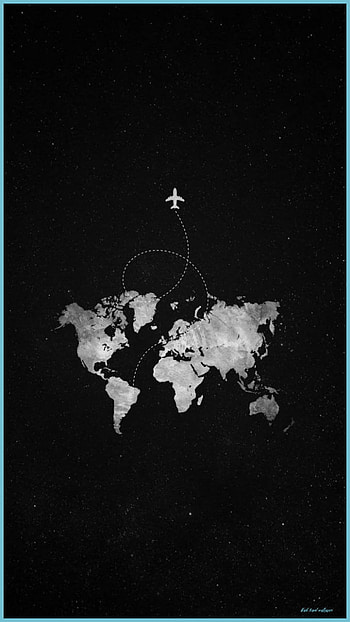 - For XS, XR And - Black Travel, Travel World Map HD phone wallpaper
