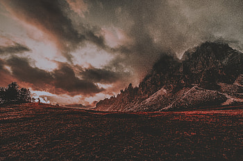 Red Dusk Landscape Mountain Scenic , landscape, mountains, dusk, nature HD wallpaper