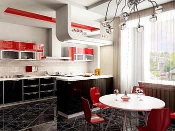 Interior, Miscellanea, Miscellaneous, Furniture, Tables, Kitchen, Chandelier HD wallpaper