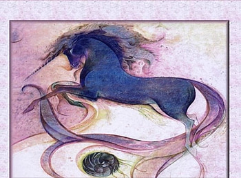mystic unicorn (purple), purple, white HD wallpaper