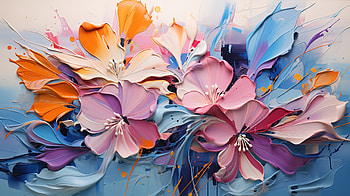 Colorful Floral Paint Art, floral, paint, artistic, flower HD wallpaper