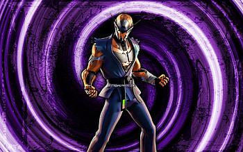 Copper Wasp, violet grunge background, Fortnite, vortex, Fortnite characters, Copper Wasp Skin, Fortnite Battle Royale, Copper Wasp Fortnite HD wallpaper