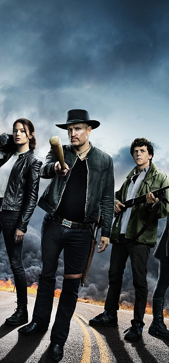 Zombieland Double Tap, Emma Stone, Jesse Eisenberg, Honor View 20 HD phone wallpaper