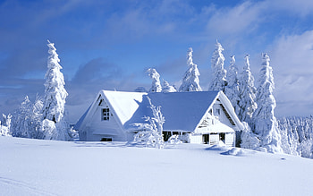 Snow, Winter, House HD wallpaper