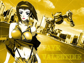 Faye, cute, girl, anime, yellow HD wallpaper